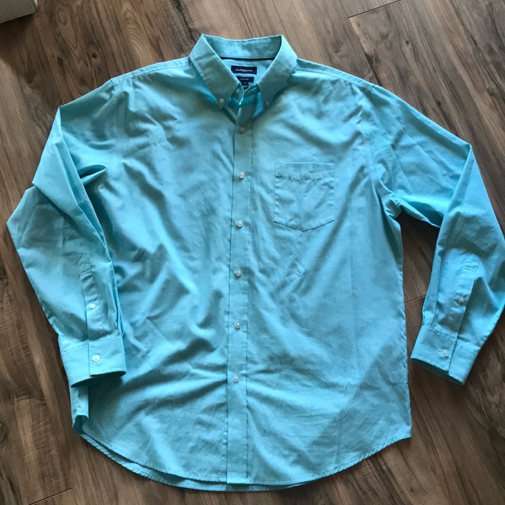 Men’s Croft & Barrow turquoise dress shirt. Large